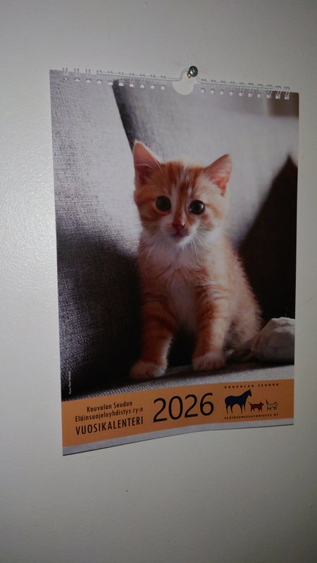 Sein&auml;kalenteri 2026 Kouvolan seudun el&auml;insuojeluyhdistys